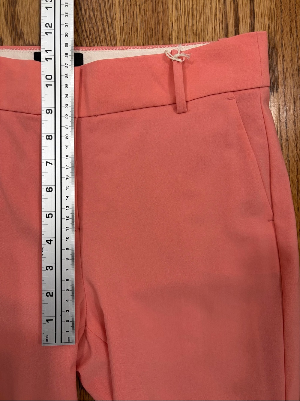 NWT J. Crew Italian Stretch Wool Tollegno 1900 Bright Coral Trousers (8) - Picture 7 of 9